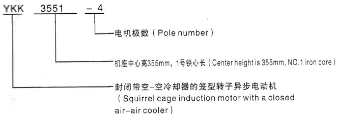 YKK系列(H355-1000)高压Y5001-6三相异步电机西安泰富西玛电机型号说明